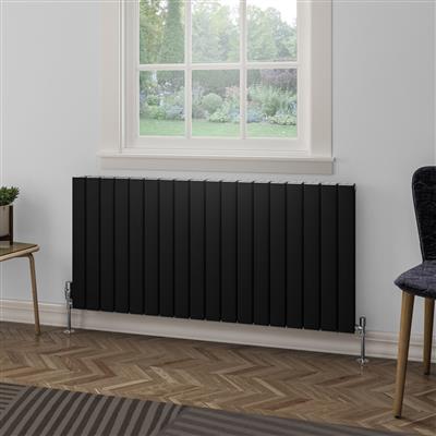 Hadleigh 600 x 1255 Aluminium Radiator Matt Black