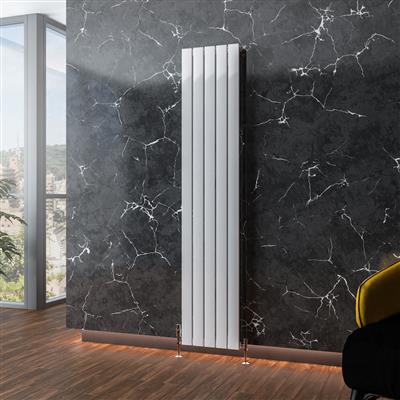 Addington Aluminium 1800 x 366 Radiator Type10 Gloss White