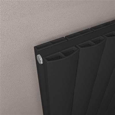 Guardia 1200 x 375 Aluminium Radiator Matt Black