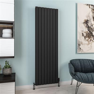 Hadleigh 1800 x 555 Aluminium Radiator Matt Black