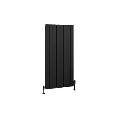 Hadleigh 1200 x 555 Aluminium Radiator Matt Black