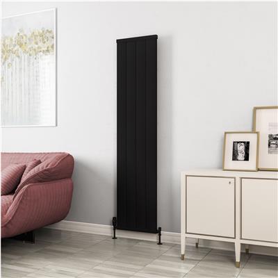 Kingswood Slimline 1800 x 410 Aluminium Radiator Matt Black