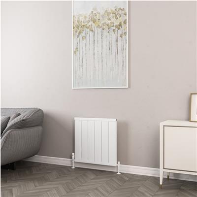 Kingswood Slimline 600 x 610 Aluminium Radiator Matt White