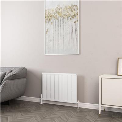 Kingswood Slimline 600 x 810 Aluminium Radiator Matt White