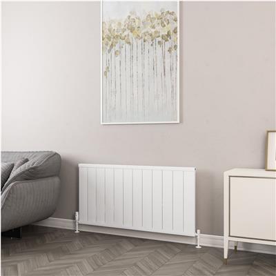 Kingswood Slimline 600 x 1210 Aluminium Radiator Matt White