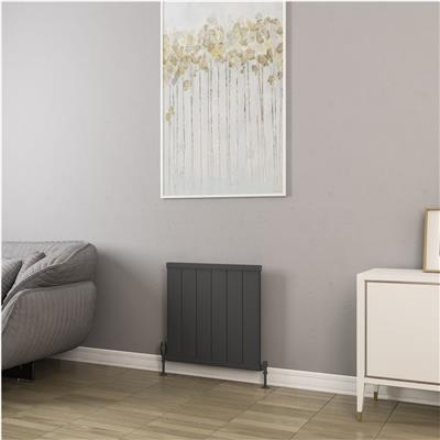 Kingswood Slimline 600 x 610 Aluminium Radiator Matt Anthracite