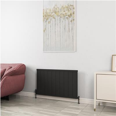 Kingswood Slimline 600 x 1010 Aluminium Radiator Matt Black