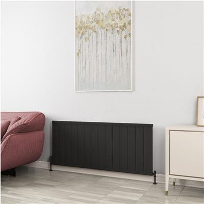 Kingswood Slimline 600 x 1410 Aluminium Radiator Matt Black