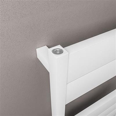 Kingswood Slimline 820 x 500 Aluminium Towel Rail Matt White