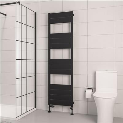 Kingswood Slimline 1820 x 500 Aluminium Towel Rail Matt Black