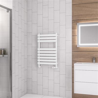 Tunstall 800 x 500 Towel Rail Matt White