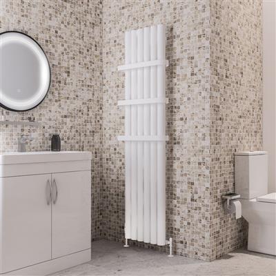 Burford 1800 x 415 Aluminium Radiator Matt White