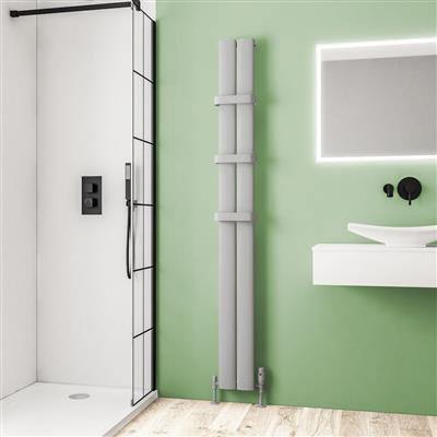 Malmesbury 1800 x 185 Aluminium Radiator Matt Grey