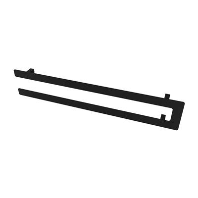 Universal Double Flat Style Towel Hanger 850mm Matt Black