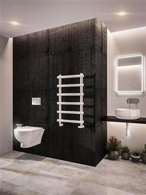 Marlow 850 x 500 Towel Rail Matt White