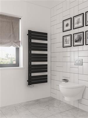 Helmsley 1400 x 600 Towel Rail Matt Black