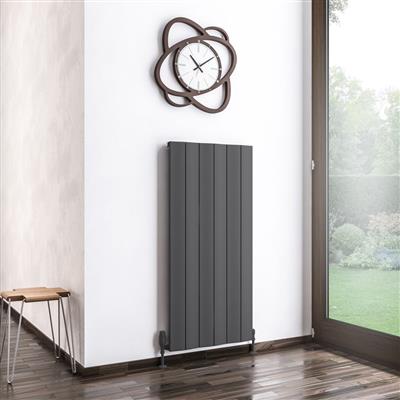 Fairford 1200 x 565 Aluminium Radiator Matt Anthracite