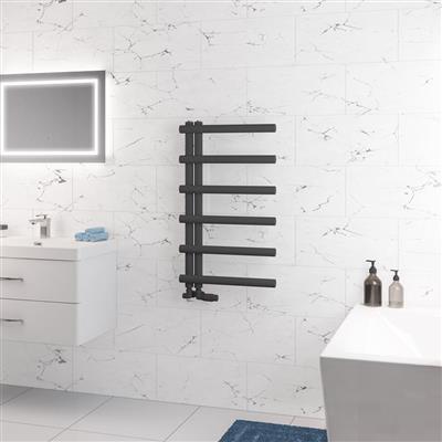 Marlow E-Style 850 x 500 Towel Rail Matt Anthracite