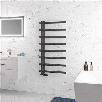 Marlow E-Style 1150 x 600 Towel Rail Matt Anthracite