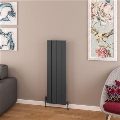 Withington 1200 x 375 Aluminium Radiator Matt Anthracite