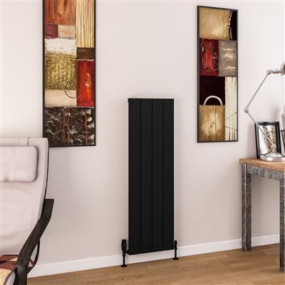 Charlton 1200 x 375 Aluminium Radiator Matt Black