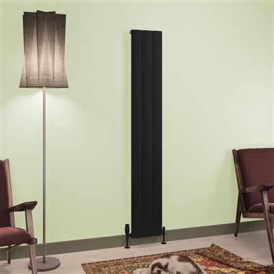 Tordino 1800 x 280 Aluminium Radiator Matt Black