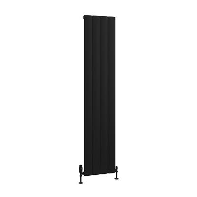 Tordino 1800 x 375 Aluminium Radiator Matt Black