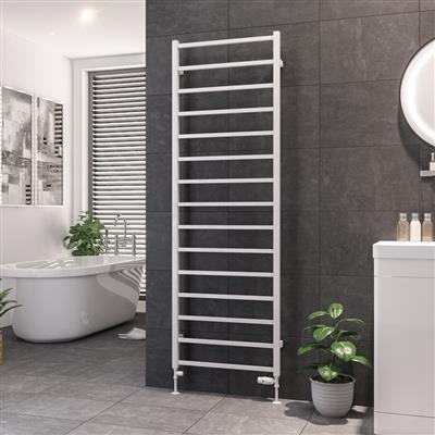 Tuscan Square Towel Rail 1800 x 600 Gloss White