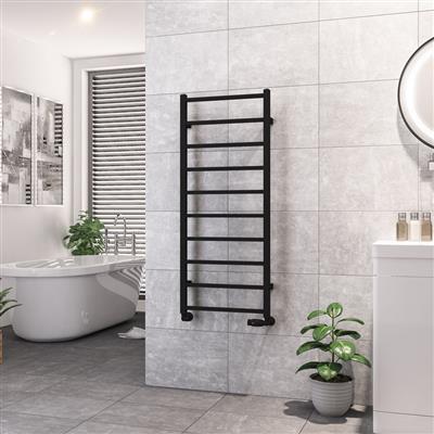 Tuscan Square Towel Rail 1200 x 500 Matt Black