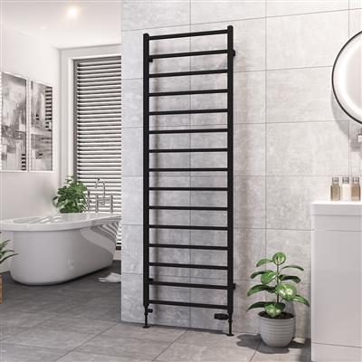 Tuscan Square Towel Rail 1800 x 600 Matt Black