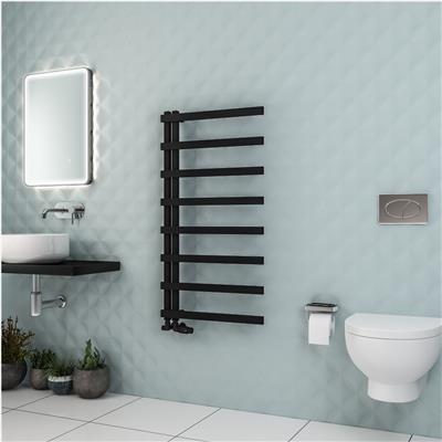 Platani 1150 x 600mm Towel Rail Matt Black