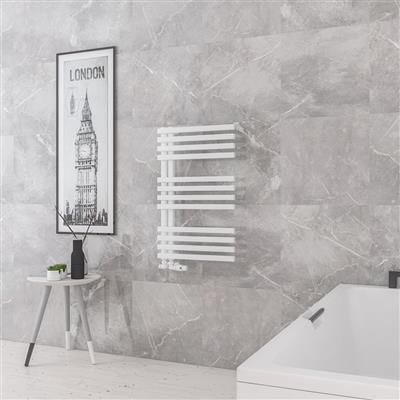 Reinbach 800 x 500mm Towel Rail Matt White