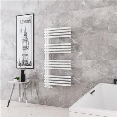 Reinbach 1200 x 600mm Towel Rail Matt White