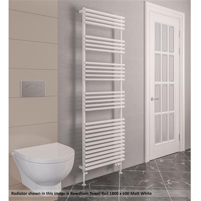 Rowsham 800 x 500mm Towel Rail Matt White