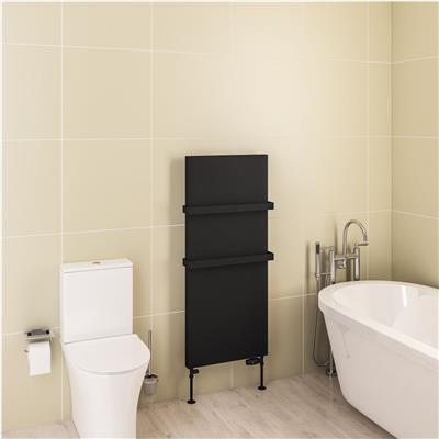 Wingrave 1200 x 510 Flat Panel Radiator Matt Black