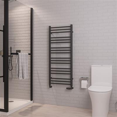 Corinium Round 1200 x 500 Towel Rail Matt Anthracite