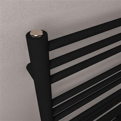 Corinium Round 800 x 600 Towel Rail Matt Black