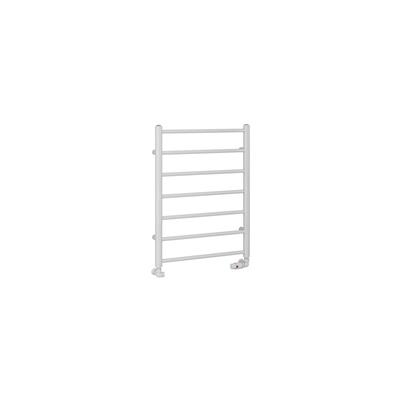 Tuscan Round 800 x 600 Towel Rail Gloss White