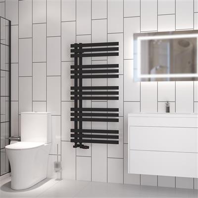 Hurley 1200 x 600 Towel Rail Matt Black