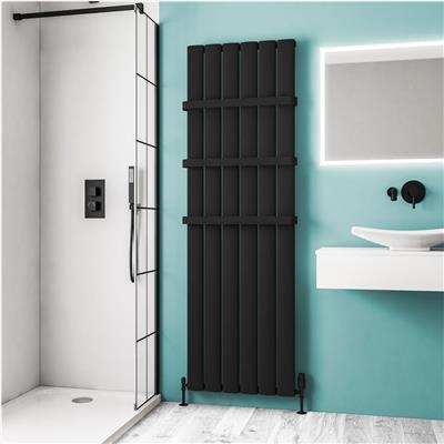 Malmesbury 1800 x 565 Aluminium Radiator Matt Black