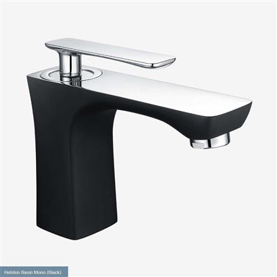 Helston Basin Mono Tap with Waste Matt Textured Black