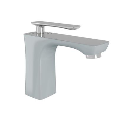 Helston Basin Mono Tap with Waste Gloss Grey