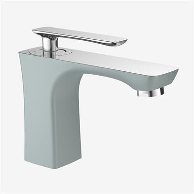 Helston Basin Mono Tap with Waste Matt Smooth Grey