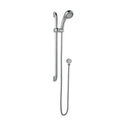 540mm Tall Curved Sliding Riser Kit with Multiple Function Shower Handset, Hose & Outlet Elbow - Chrome