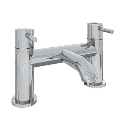 Meriden Bath Filler Tap with Curved Spout Chrome