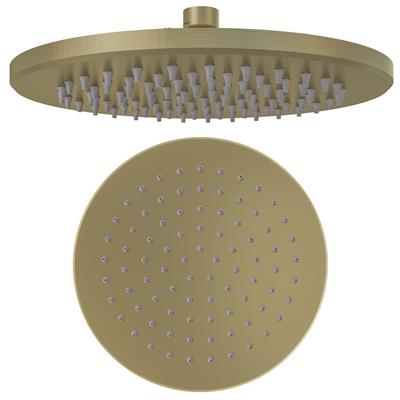 Meriden 12" (300mm) Round Easy Clean Shower Head - Brushed Brass