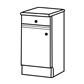 Bonito 30cm LH base drawer unit White