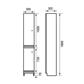 Bonito 30cm tall cupboard, 2 door LH White