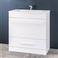 Oslo 80 unit with internal drawer High Gloss White