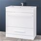 Oslo 100 unit with internal drawer High Gloss White